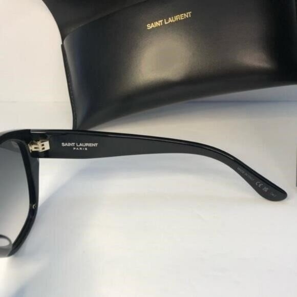 💯 - New Authentic SAINT LAURENT SLM8/F Sunglasses Black - Picture 3 of 11